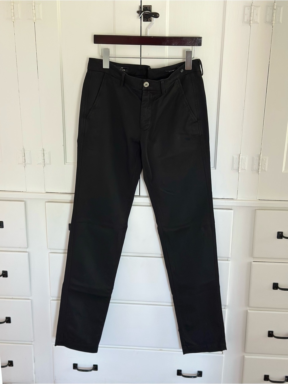 Mason’s Black Straight-Leg stretch Chinos